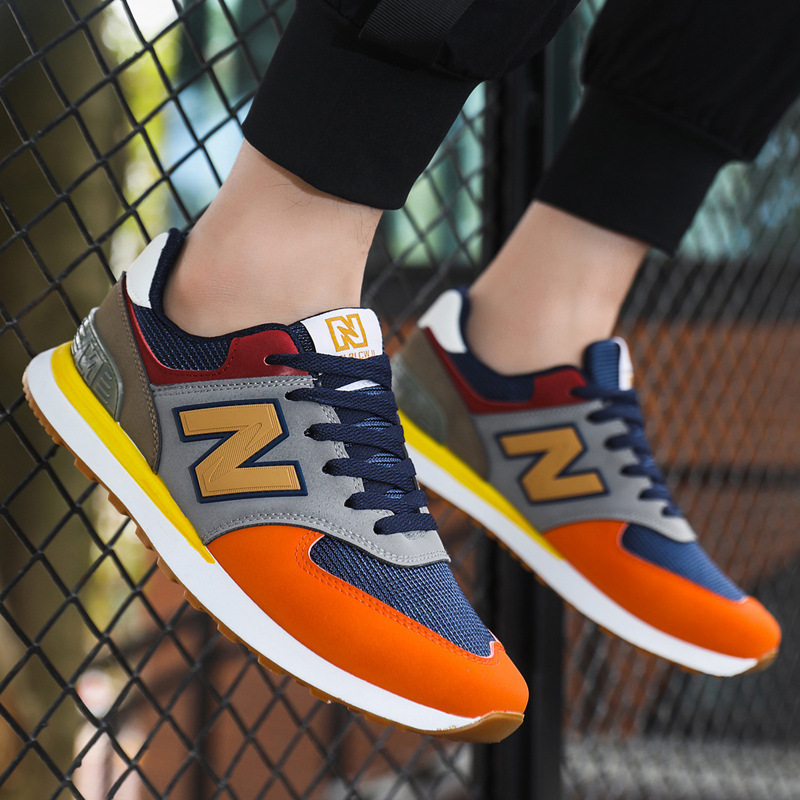 Cross-Border New Men's Sports Shoes, Unisex Couple Shoes, Versatile and Comfortable Casual Men's Shoes, Thick-Soled Running Trendy Shoes