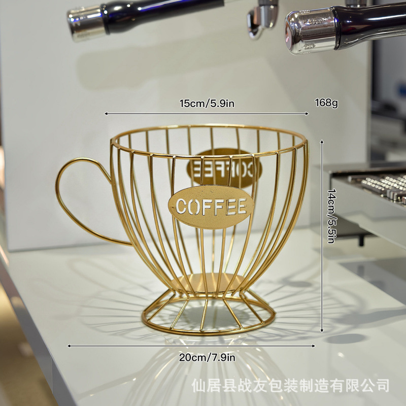 Café nórdico transfronterizo almacenar artefactos de taza de hierro forjado estante de exhibición de bocadillos de dulces tienda de café