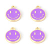 10/bag alloy dripping face smiling face pendant color single -sided necklace cartoon cartoon jewelry pendant accessories wholesale