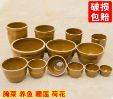 水缸家用储水用老式陶土花盆庭院鱼缸造景腌菜缸发酵缸荷花缸酱缸