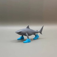 国境を越えた新製品Wear shoes sharks靴を履いたサメの装飾3dプリントは家庭の客間の装飾を飾っている