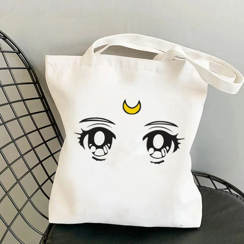 Comercio exterior Sailor Meow impresión Kawai bolsa Harjuku bolsa de compras damas lienzo bolsa de mano casual para niñas