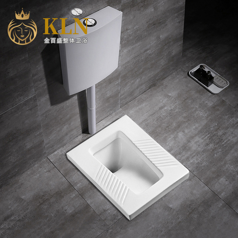 58.5 long, large-sized high-temperature ceramic squat toilet with curved pipe, squat toilet, toilet pit, toilet bowl, Jinbaisheng Sanitary Ware undefined