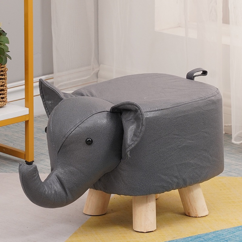 Fábrica directa taburetes para niños taburetes para animales taburetes de madera sólida para cambiar zapatos taburetes creativos pequeños taburetes de casa sala de estar dibujos animados lindos