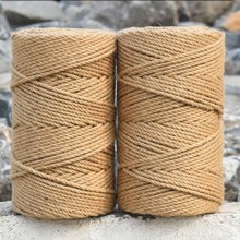 粗细手工编织工艺品装饰绳猫抓柱捆绑绳diy吊牌天然黄麻绳挂绳