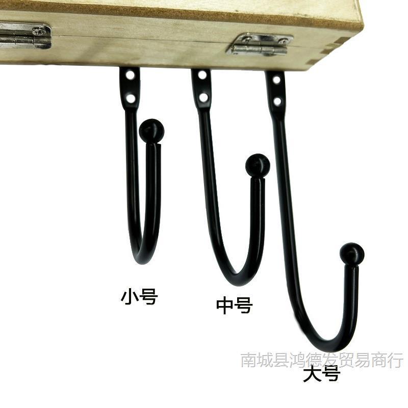 Decorative Iron Coat Hook Small Black Ball Mini Hook Wall-Mounted Coat Rack Single Hook Spray-Painted Black Coat Hook