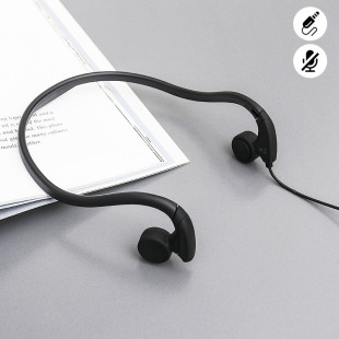 Factory Direct supply wired bone conduction headset stereo mobile phone headset rear-mounted sports headset without microphone