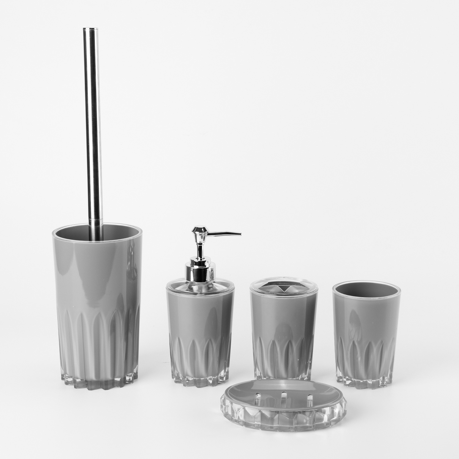 Cuarto de baño de plástico de cinco piezas conjunto de fábrica al por mayor cuarto de baño de lavado de cinco piezas conjunto hogar enjuague bucal cepillo de dientes taza de cinco piezas