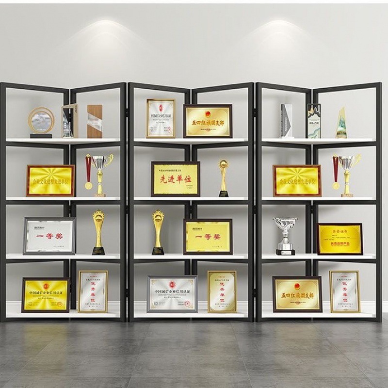 奖杯荣誉办公室展示架证书墙陈列柜展示架合格证产品奖牌荣誉证书