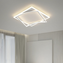 几何方形房间灯led卧室灯2024年新款现代风简约创意护眼遥控灯具