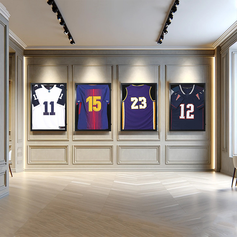 Cross-Border Jersey Display Frame Amazon Basketball Football Display Framed Photo Frame Aluminum Alloy Large Size Picture Frame Wholesale