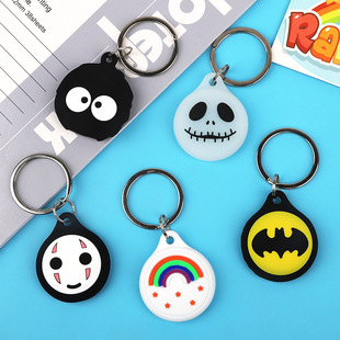 Cross-border Hot Sale New Applicable Apple Airtag Silicone Protective Case Locator Keychain Cartoon Waterproof Case