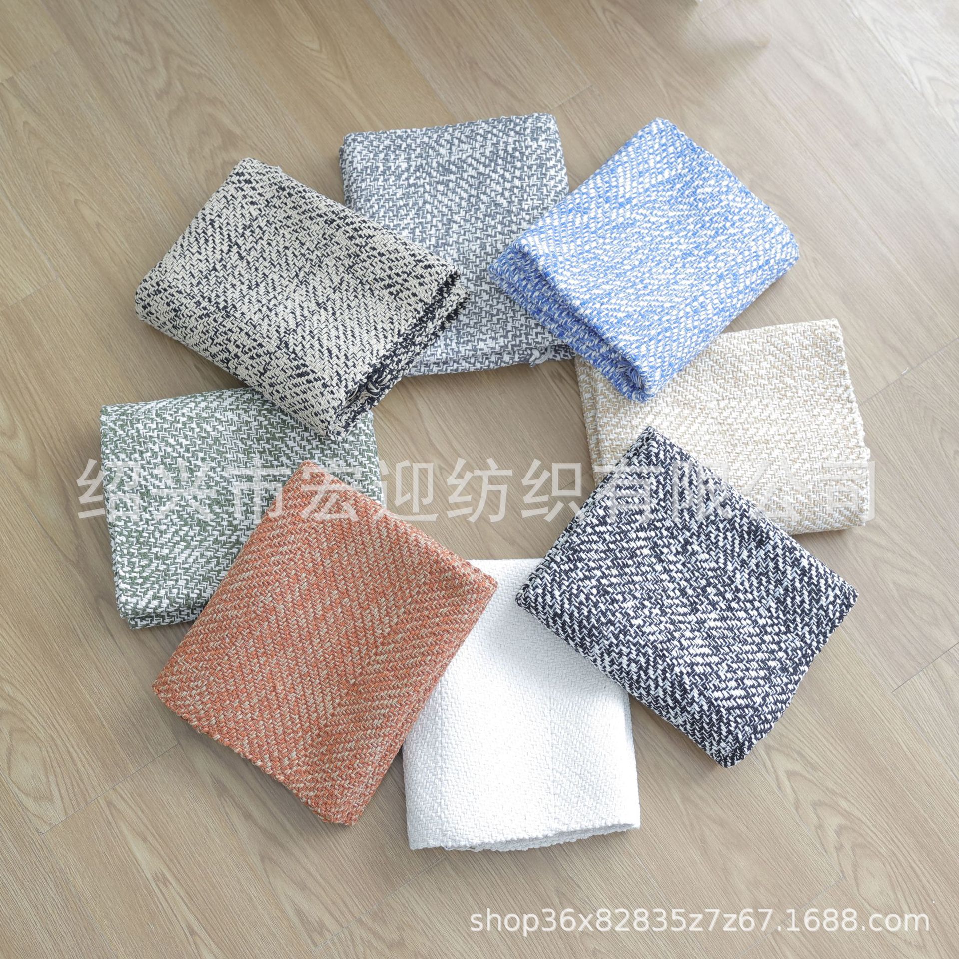 New cross-border foreign trade twill multi-colored tassel rug, bedroom bedside rug, cotton-woven rug, entrance and living room rug