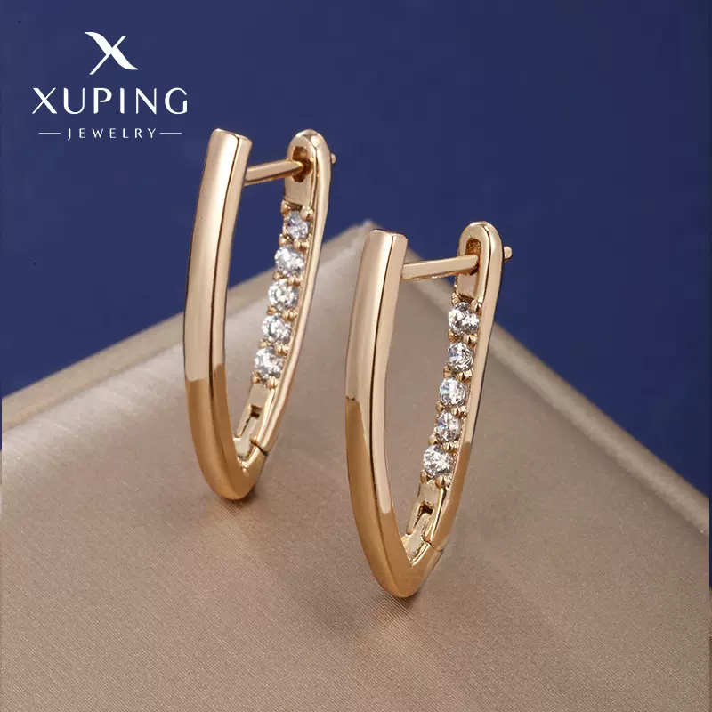 旭平俄罗斯款简约V字耳环高级感轻奢欧美跨境耳扣小众耳饰女批发