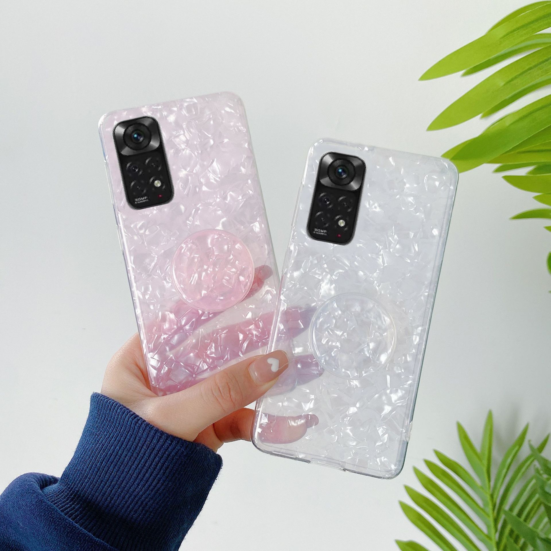 Airbag bracket with shell pattern suitable for Redmi Note11s phone case 11pro international version transparent country_voghion.com