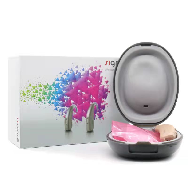 De Siemens Hearing Aid Factory, La Oreja de los ancianos hacia atrás sordos tinnitus inalámbrico invisible actualización especial Purple Lotus productos genuinos