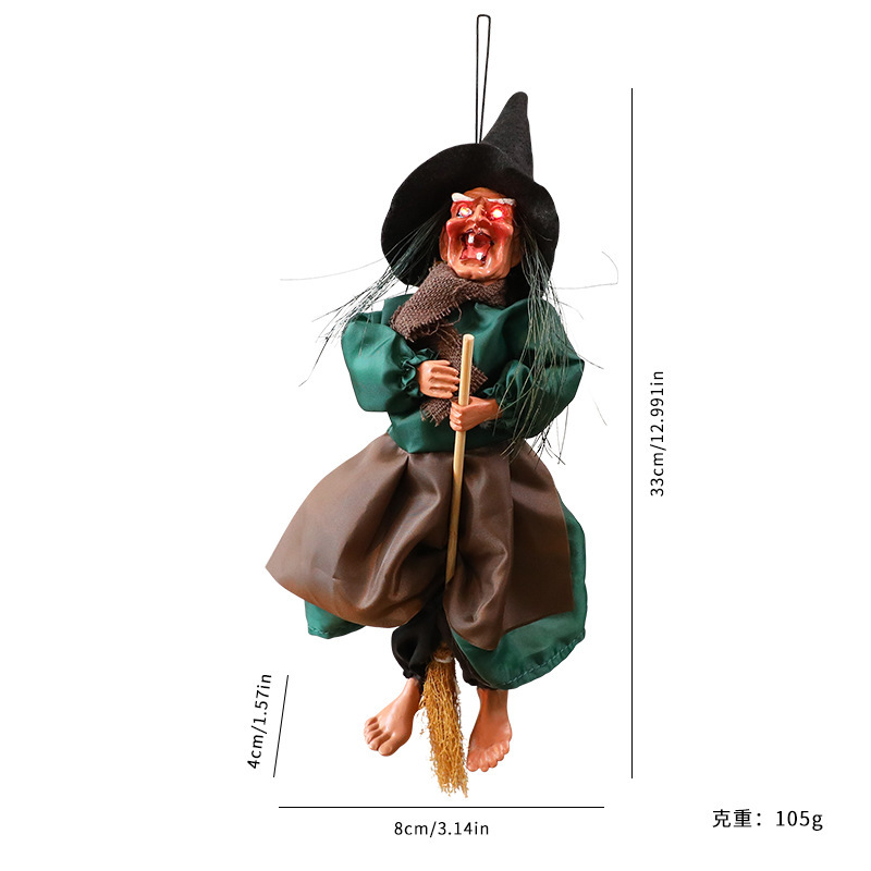新しいハロウィン魔女吊り下げ装飾品お化け屋敷天井吊り下げ魔女付きハロウィン装飾シーンアレンジメント|undefined