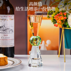 跨境水晶烛台轻奢装饰透明蜡烛台欧式家居客厅摆件水晶石节日礼物