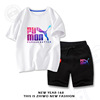 Summer sports suit for boys, fashionable T-shirt, trousers, with short sleeve, children's clothing