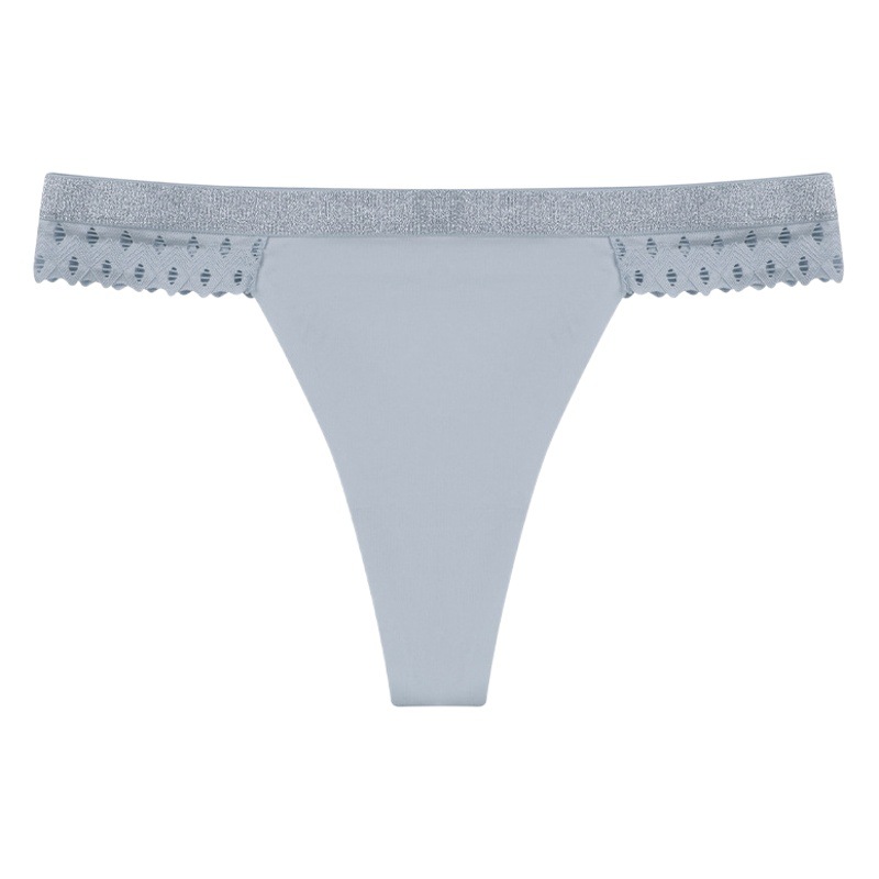 Bragas de cintura baja de seda helada y algodón puro, antibacterianas, encaje jacquard, sin costuras, suministro transfronterizo