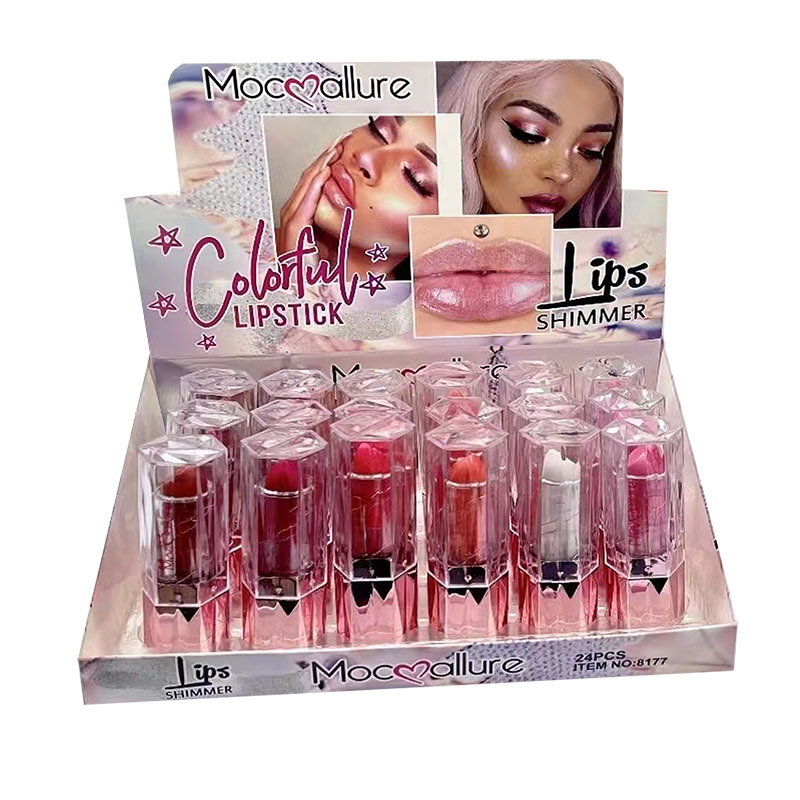 Nuevo comercio exterior transfronterizo camaleón lápiz labial de perla de color permanente lápiz labial de maquillaje al por mayor