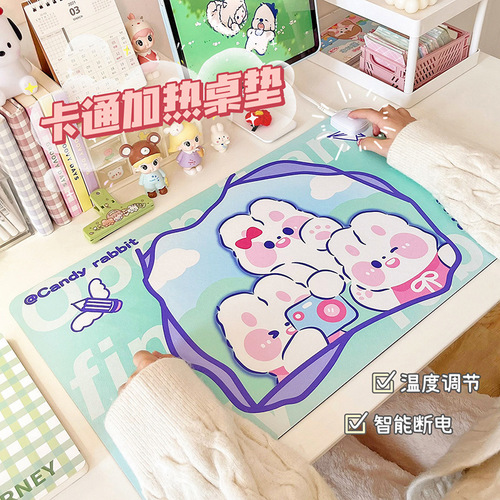 Original Cartoon Heated Mouse Pad Cute Winter Office Desktop Heated Mouse Pad Student Dormitory Warming Table Pad