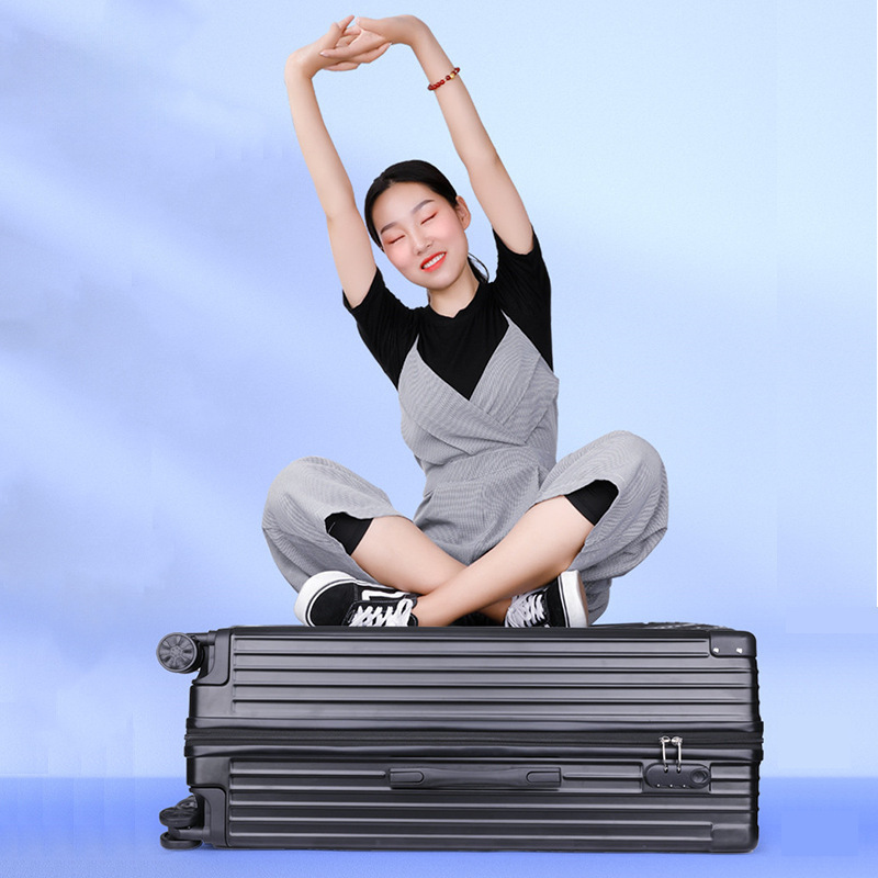 Maleta japonesa de larga capacidad 34 pulgadas ruedas universales mujeres y hombres fuertes y duraderas códigos de viaje maleta de cuero fuente de aire