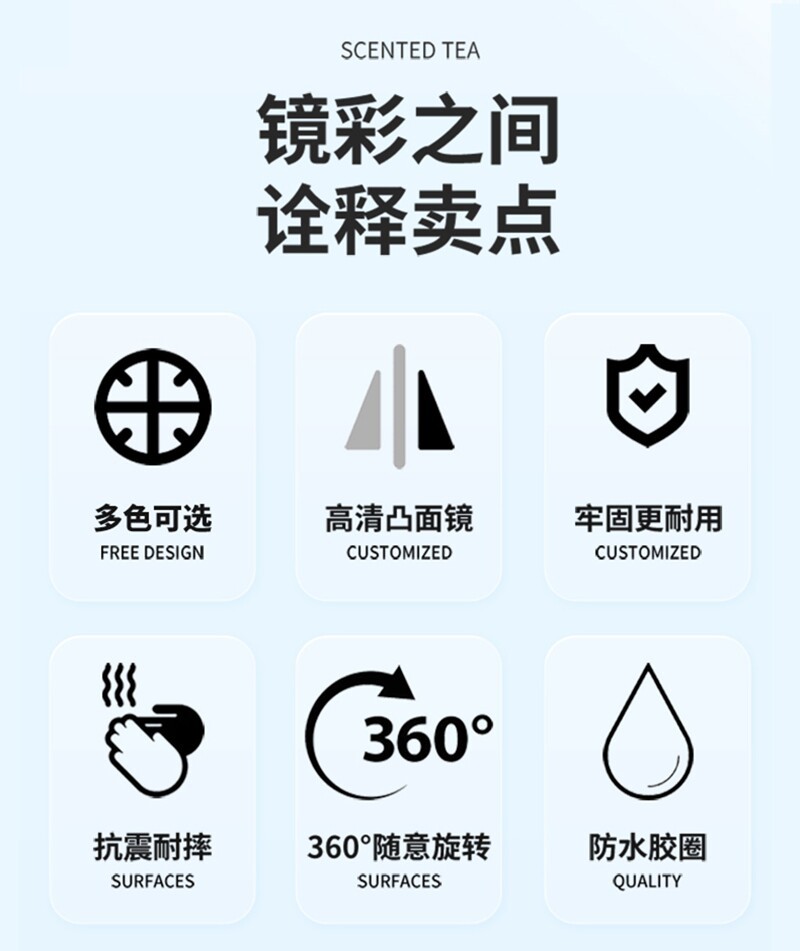 Original genuine rearview mirror for Xiao Dao electric scooter Qingfengxia, left side mirror and right side mirror, 8M