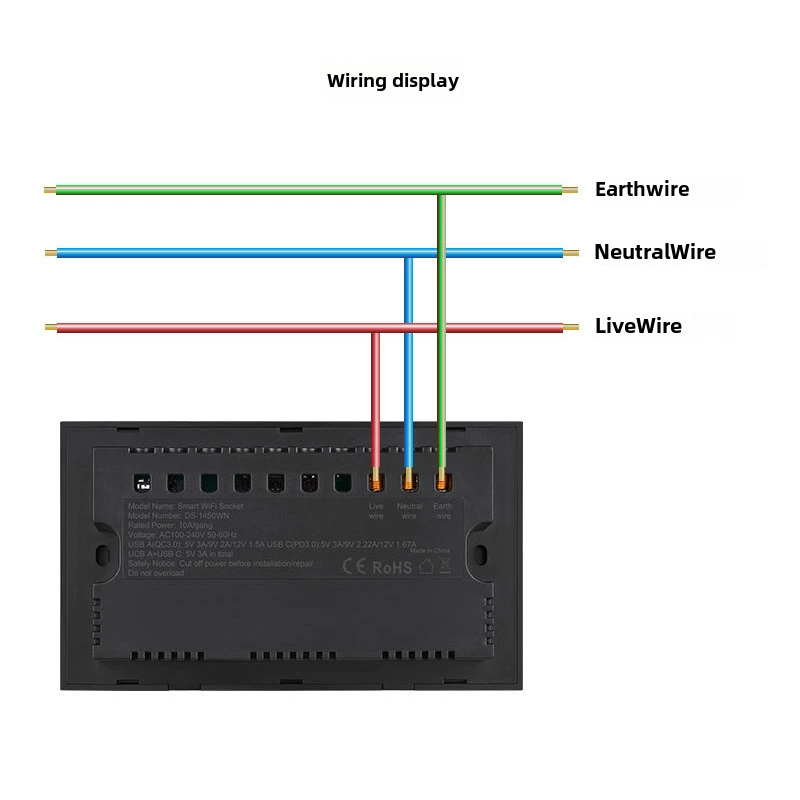 146/147 WiFi smart wall socket voice control, APP control single head 10A/13A