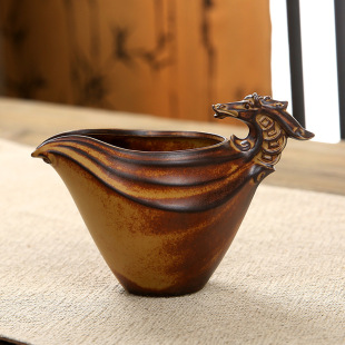 Japanese-style stoneware fair cup tea drain integrated set retro ceramic tea sea tea filter tea dispenser kung fu tea set accessories