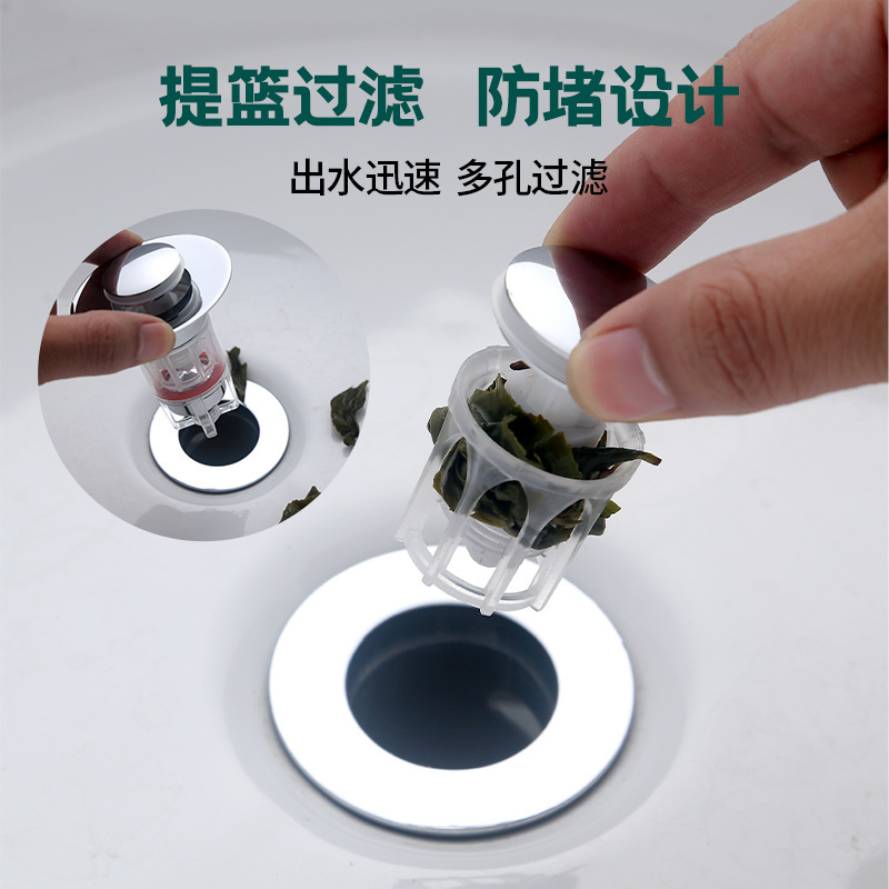 Lavabo de núcleo de rebote desodorante lavabo de lavado de manos lavabo de piscina con núcleo de cobre universal tapón de núcleo de rebote