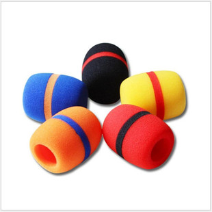 Factory direct new two-color microphone cover color sponge microphone cover anti-drop anti-spray microphone dust cover