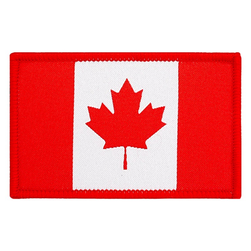 Bandera tejida Velcro sello bandera parche ropa mochila accesorios pegatinas de tela en stock suministro