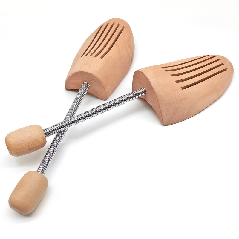 Dispositivo de soporte de zapatos de madera maciza de Primavera de suministro Lotus Wood soporte de zapato ajustable expansor antiarrugas que forma zapato de madera último