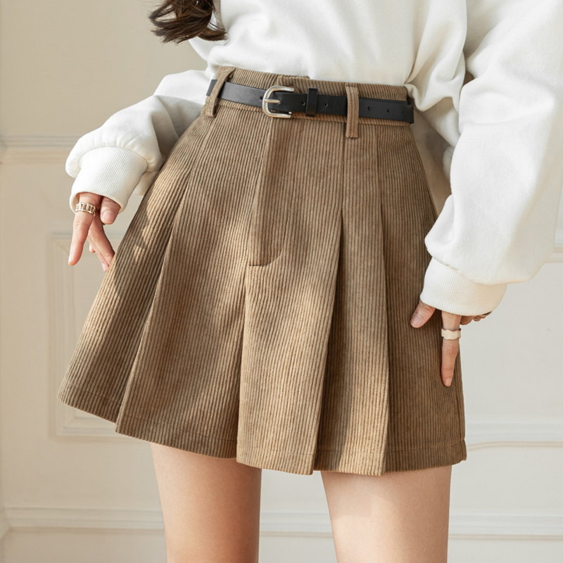 Corduroy Shorts for Women, Autumn and Winter Outerwear Pants, 2025 New High-Waisted A-Line Wide-Leg Pants, Casual Pants, Women's Pants, Skirt Pants Corduroy Shorts for Women, Autumn and Winter Outerwear Pants, 2025 New High-Waisted A-Line Wide-Leg Pants, Casual Pants, Women's Pants, Skirt Pants