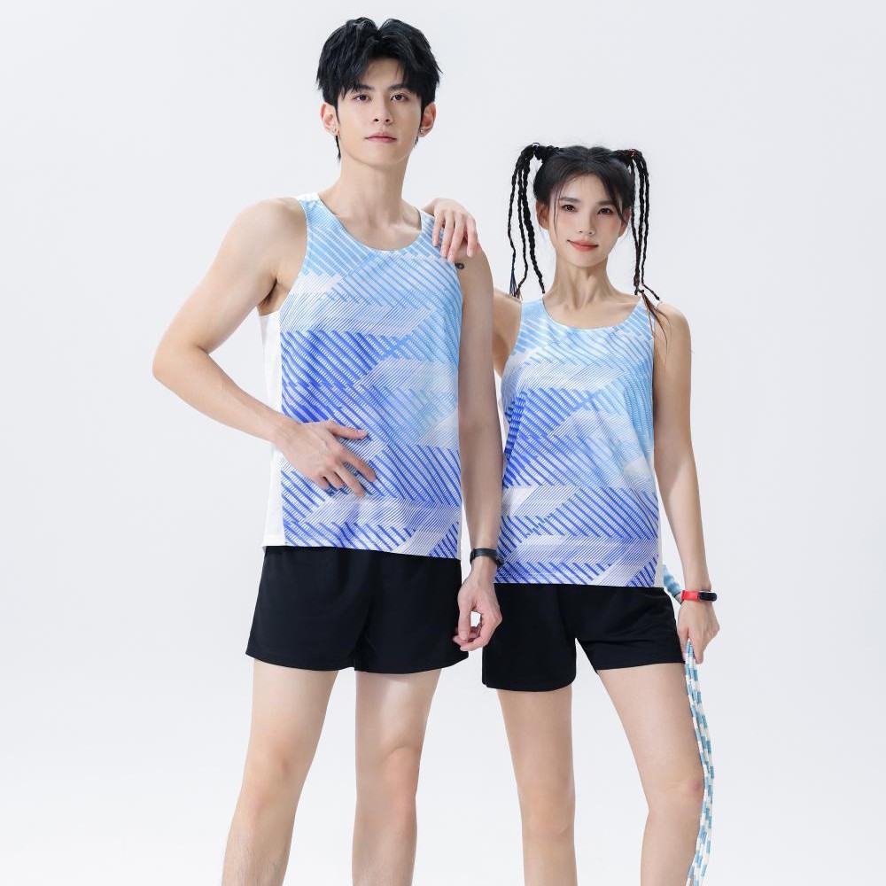 chaleco deportivo para hombres y mujeres running fitness tracksuit set maratón rápido seco examen físico traje de competencia entrenamiento de estudiantes de deportes