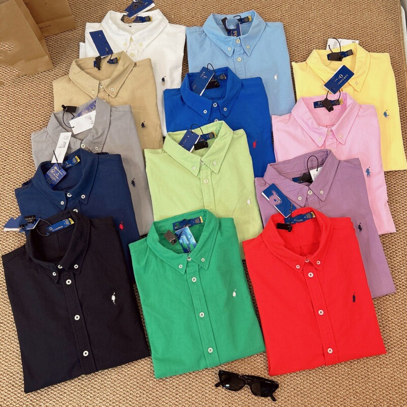 High-Quality Rl Pony Embroidery Oxford Shirt for Men and Women, Couple Casual Long-Sleeve Old Money Style, Cross-Border Trade High-Quality Rl Pony Embroidery Oxford Shirt for Men and Women, Couple Casual Long-Sleeve Old Money Style, Cross-Border Trade