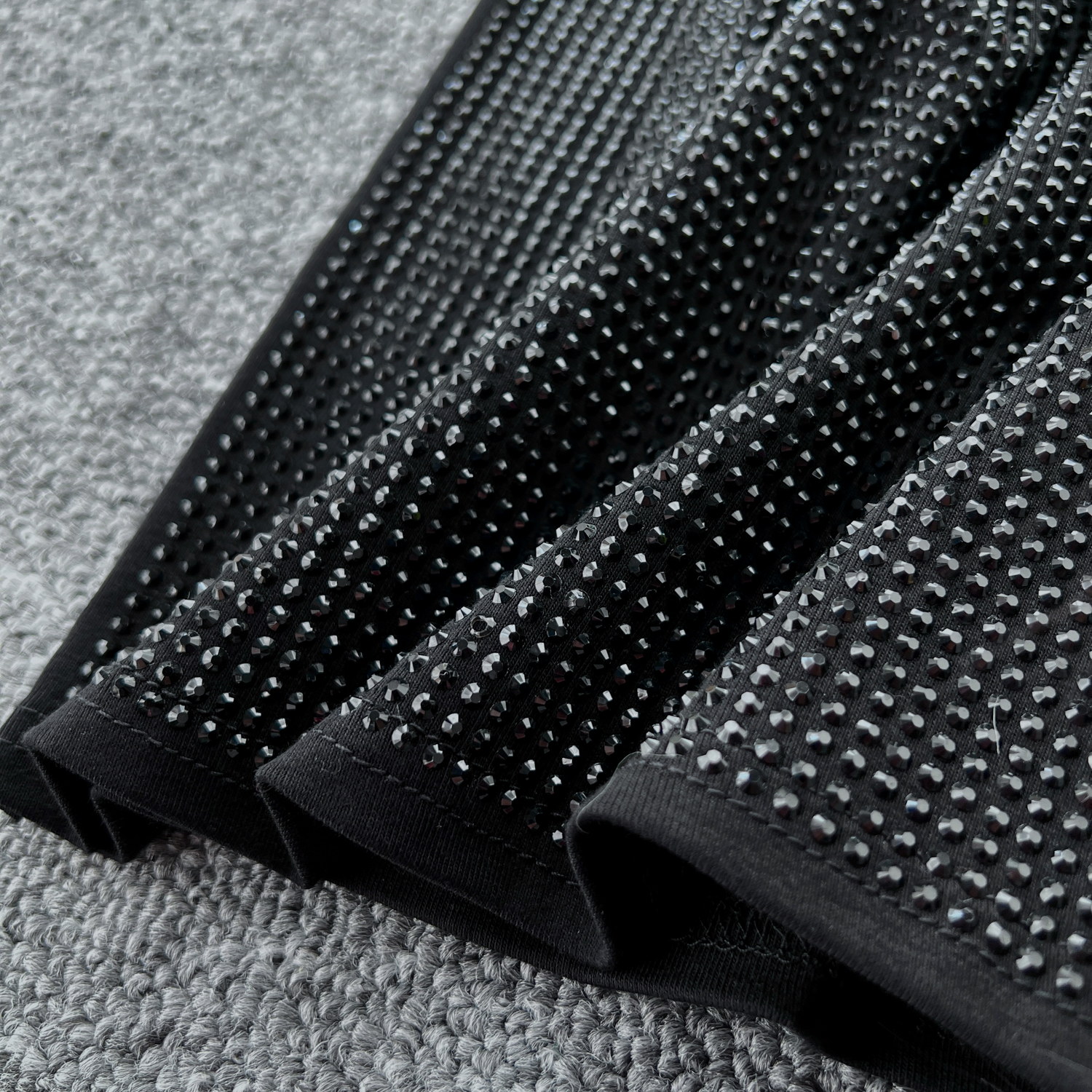 Women's Clothing wear suit design heavy hot diamond zipper top hip skirt_voghion.com