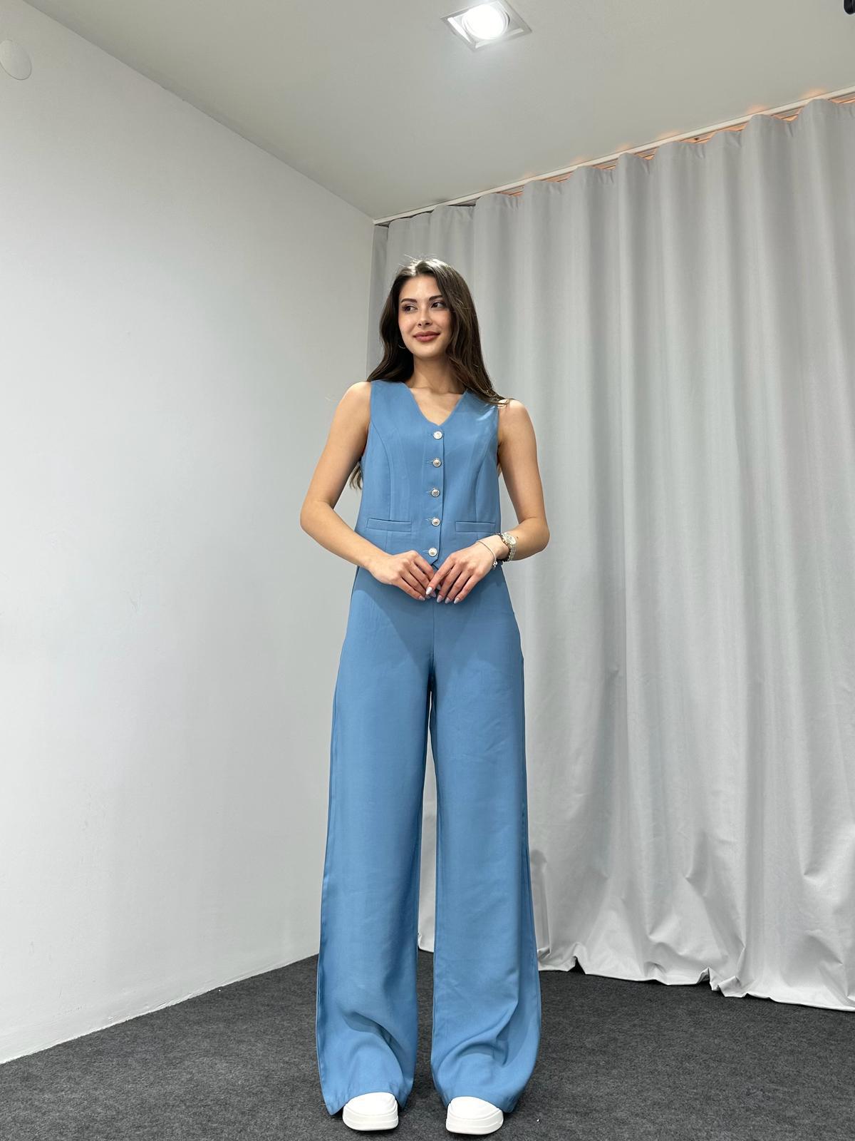 525g Weight Sleeveless Sleeve Length Spandex, Polyester Fabric Type Pant Co-ord Set Sets Type 2 Pieces Set Quantity Holiday, Daily Occasion V Neck Neckline Regular Fit Fit Type Solid Color Pattern Summer Season Women's Gender Pocket Design Elegant Style Holiday Daily Women's Elegant Solid Color Spandex Polyester Pocket Pant Co-ord Set Pants Sets 20