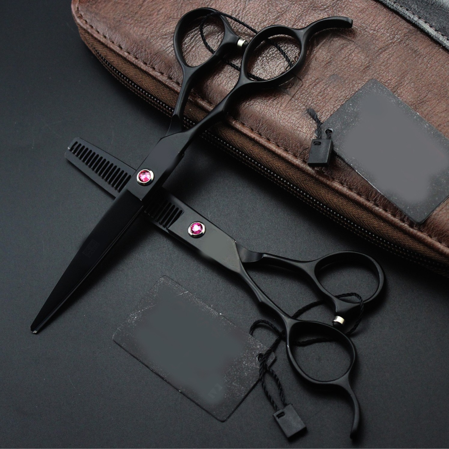 6.0寸  烤漆黑色 左手剪 平剪 直剪 牙剪打薄剪 左撇子剪刀