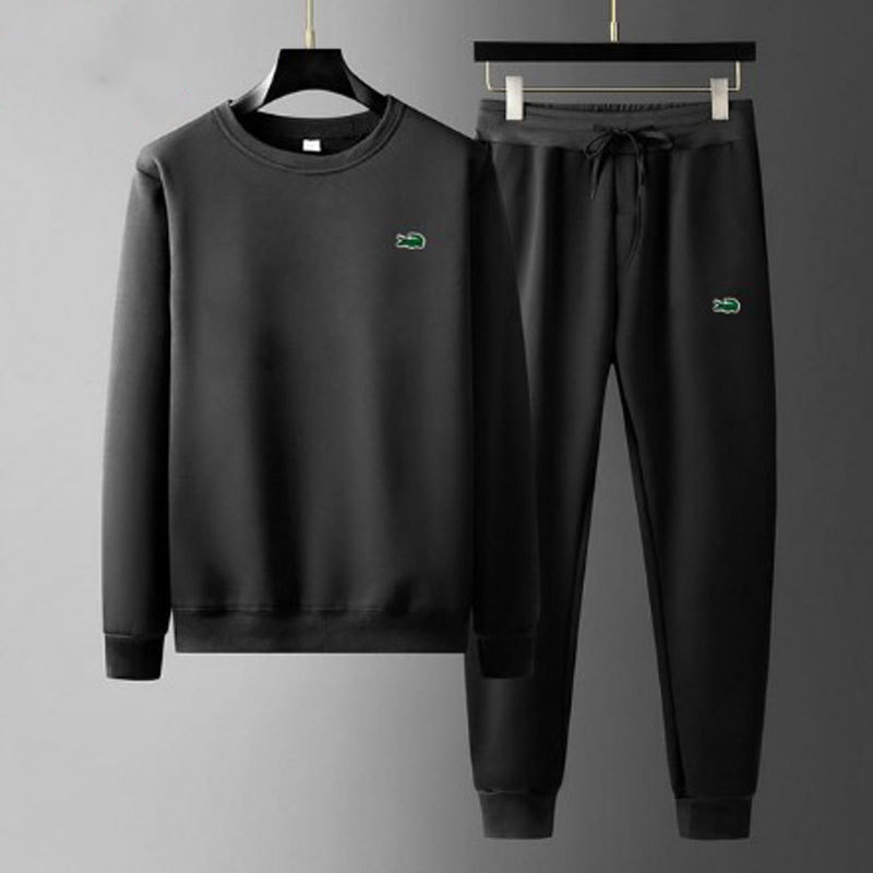 2025 New Cross-Border Casual Round Neck Sweatshirt and Sweatpants Fashionable Jogging Sportswear European and American Men's Suit Wholesale