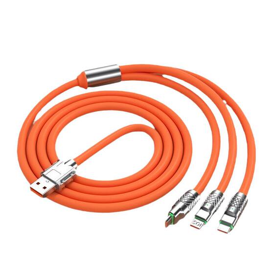 Spot MaChine Data Cable Three-in-one Charging Cable One to Three 120W Super Fast Charging Geek Cable Suitable for Type-C