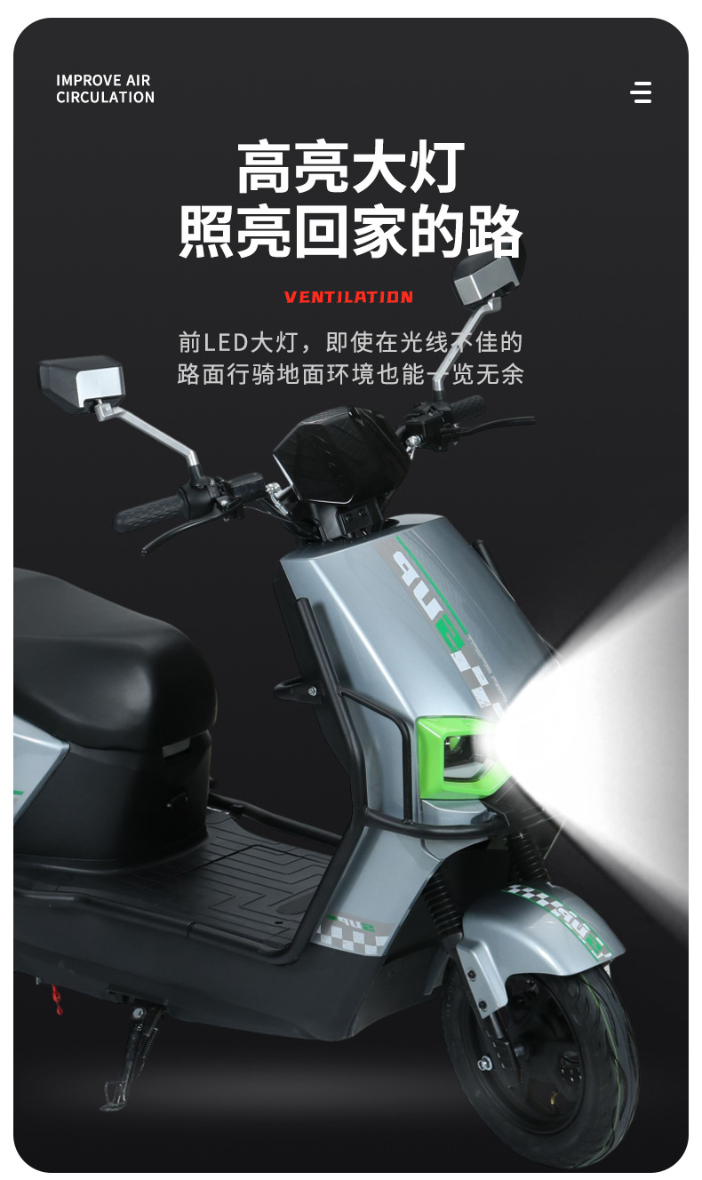 Electric Motorcycle, Scooter, High-Power Lithium Battery, Long Range