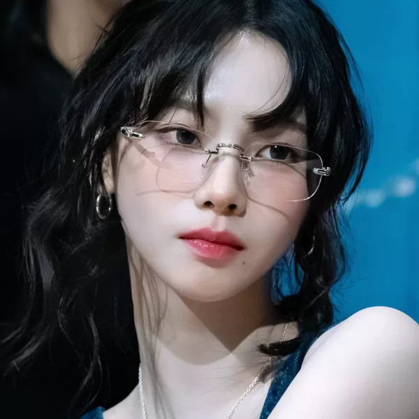 2025 Spring New Liu Zhimin Rimless Glasses Women's Cool High Sense of Wisdom Borderless Royal Sister Can be Equipted with Myopia
