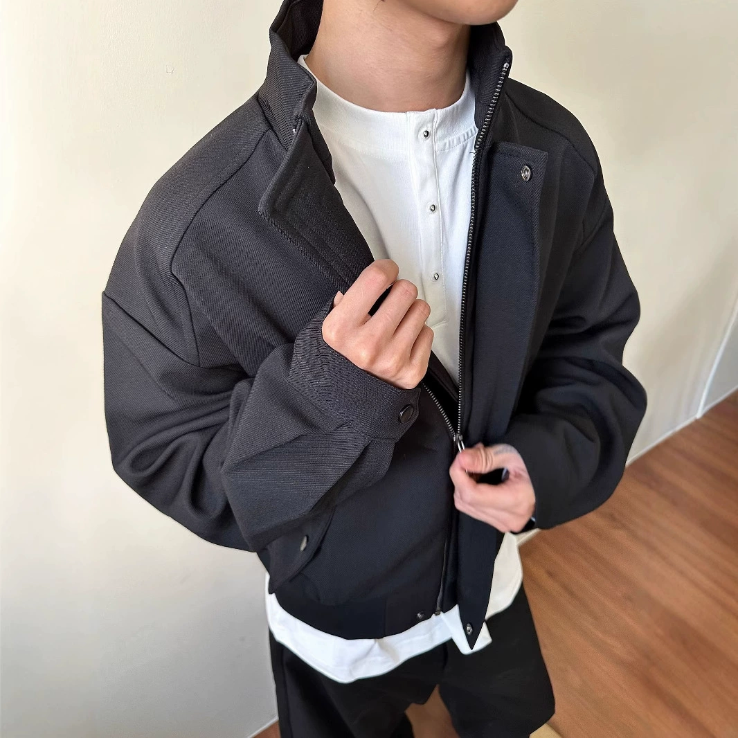 MADEEXTREME сплошной пиджак с стоячим воротником для мужчин и женщин весна новый простой премиум смысл свободная куртка для пилота