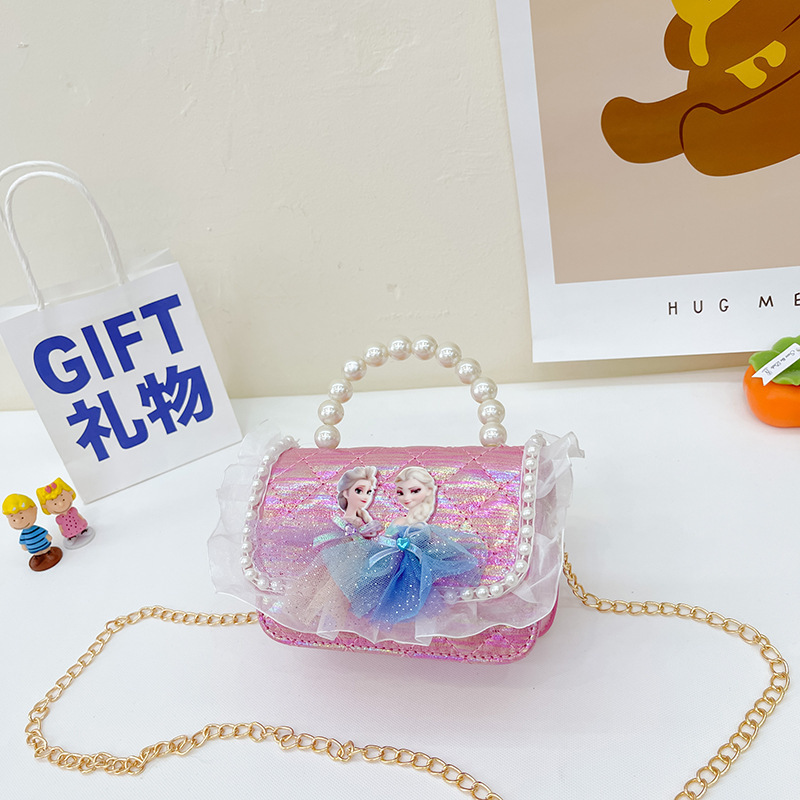 Bolsas de perlas coreanas para niños bolsas de moda para niñas bolsas de tendencia de cadenas de dibujos animados para niños bolsas pequeñas
