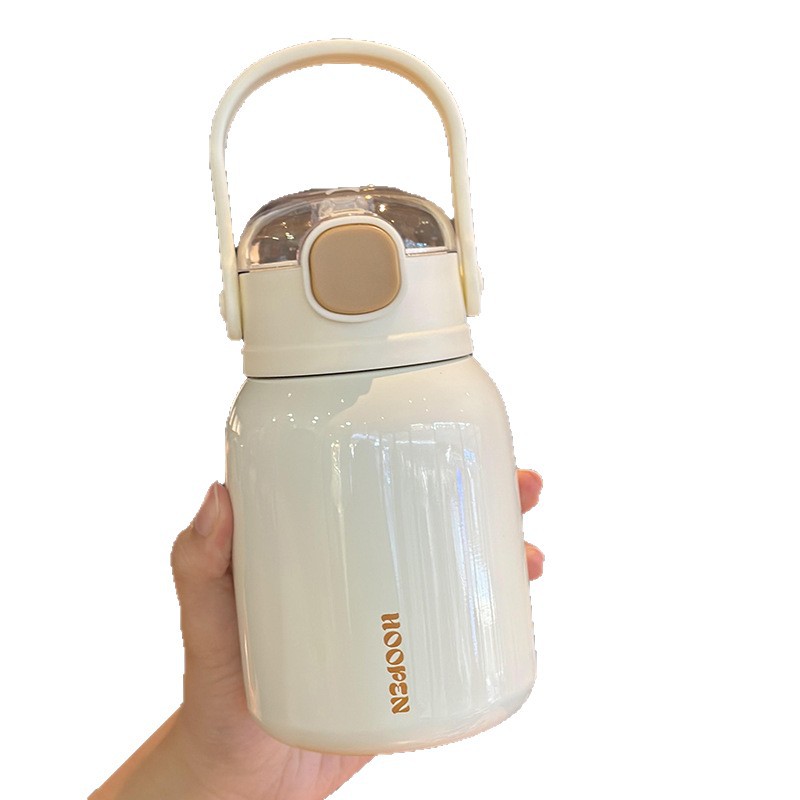 Taza de aislamiento de calor para niños, taza de paja para mujeres, taza de agua para niños portátil a prueba de caídas, taza de agua para estudiantes
