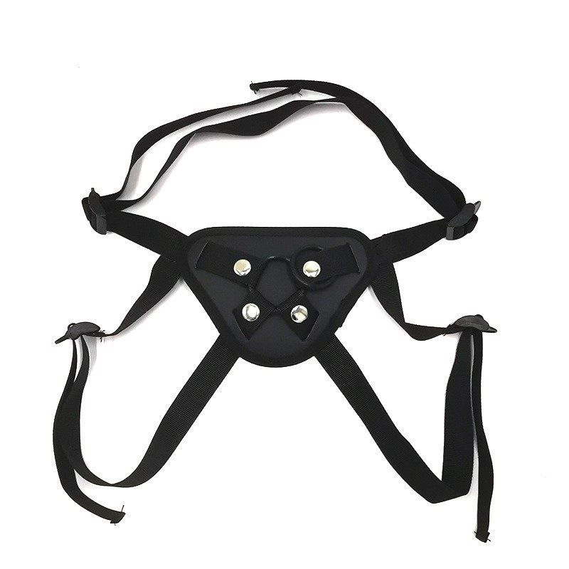 Double-Headed Strap-On Dildo Harness Pants for Lesbian Couples, Transparent TPE — detail image 2