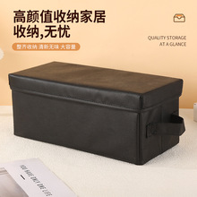 CD存储盒DVD收纳箱桌面小物件收纳壁橱CD盒可折叠带盖杂物收纳盒