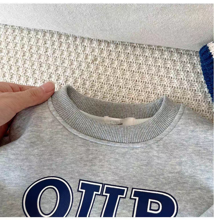 Boys girls' plush thickened set 2023 Autumn Winter new small and medium-sized children's foreign_voghion.com